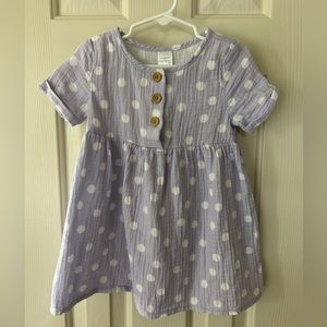 Purple polka dot dress